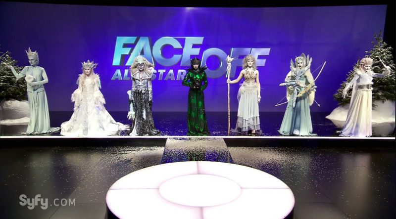 All seven snow queens in a row